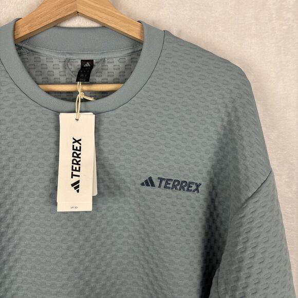 adidas Terrex Xploric Crewneck Sweater Magic Grey Mens Size Medium JE3919 NWT - Picture 3 of 7